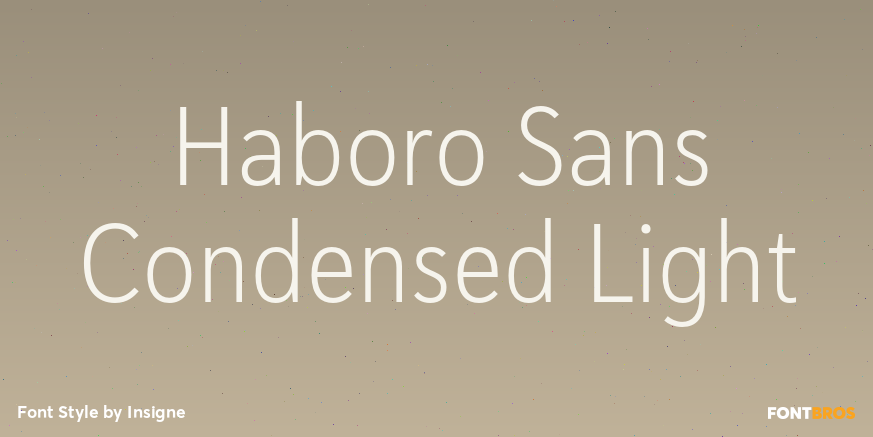 Haboro Sans Condensed Light Font Poster #1