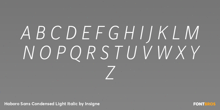 Haboro Sans Condensed Light Italic Font Poster #2