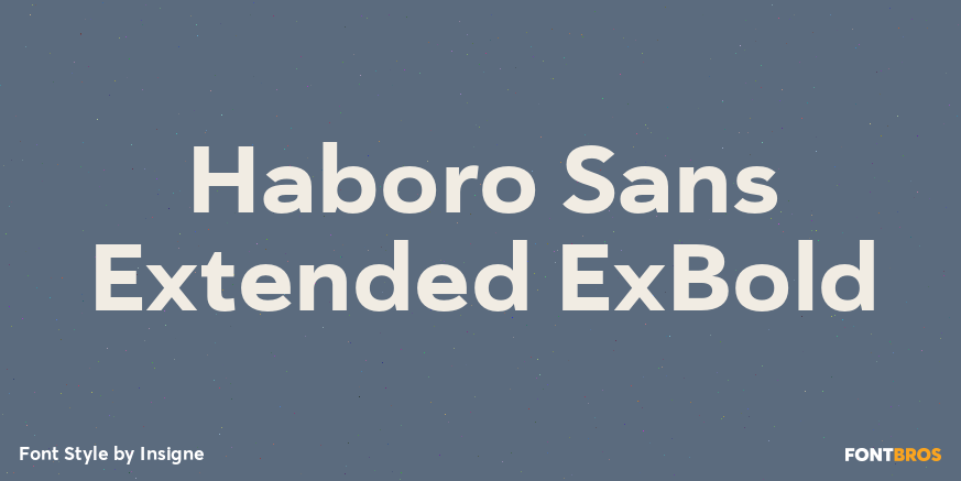 Haboro Sans Extended ExBold Font Poster #1