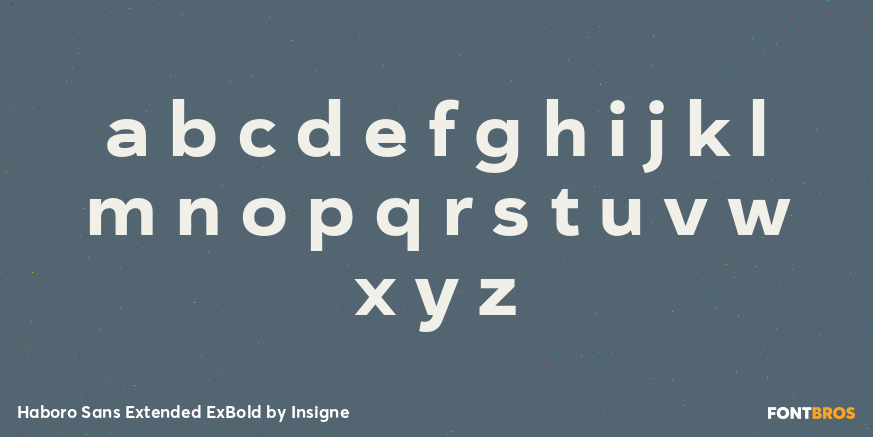 Haboro Sans Extended ExBold Font Poster #1