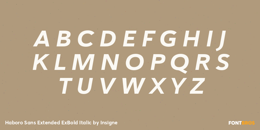 Haboro Sans Extended ExBold Italic Font Poster #2