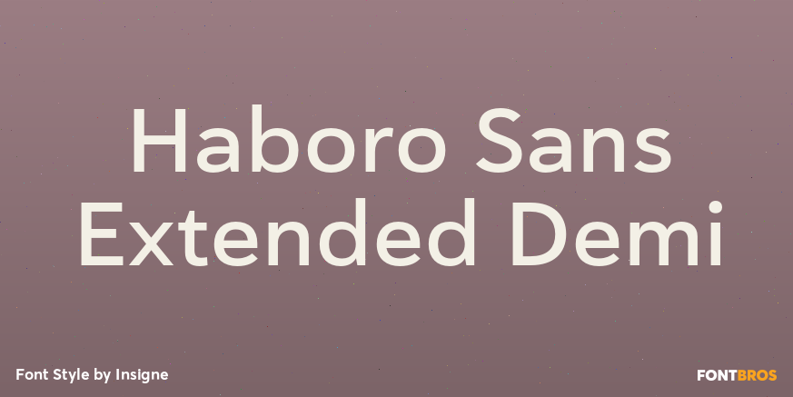 Haboro Sans Extended Demi Font Poster #1