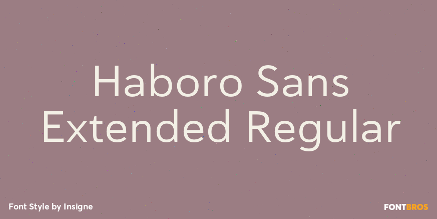 Haboro Sans Extended Regular Font Poster #1