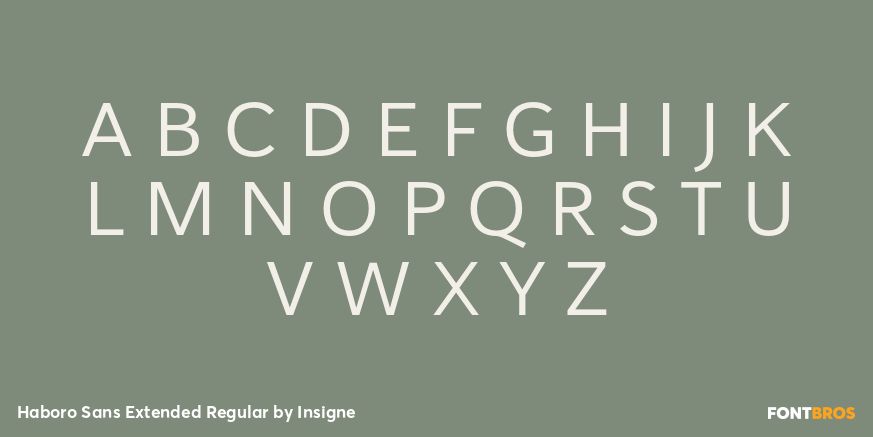 Haboro Sans Extended Regular Font Poster #1