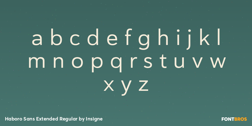 Haboro Sans Extended Regular Font Poster #1
