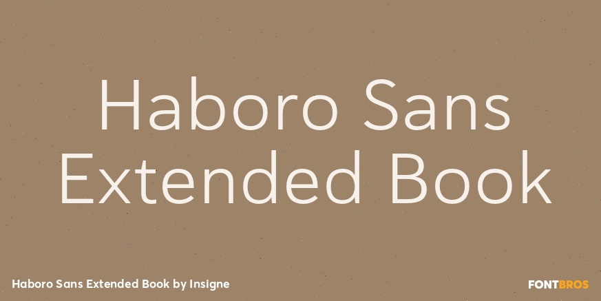 Haboro Sans Extended Book Font Poster #1