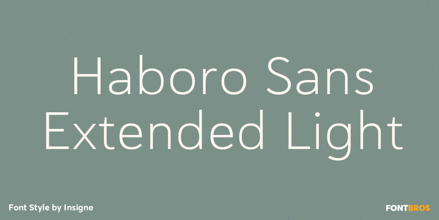 Haboro Sans Extended Light Font Poster #1