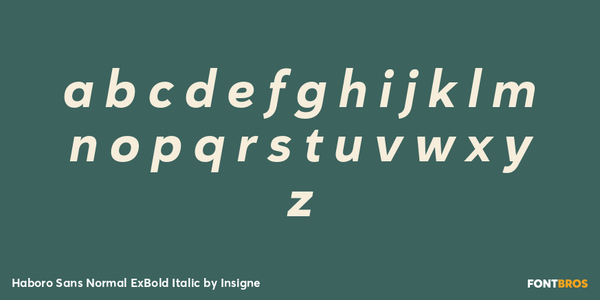 Haboro Sans Normal ExBold Italic Font Poster #3