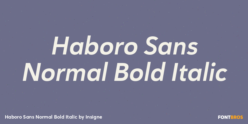 Haboro Sans Normal Bold Italic Font Poster #1