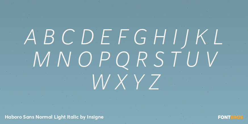 Haboro Sans Normal Light Italic Font Poster #2