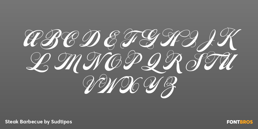 Steak Barbecue Font Poster #1