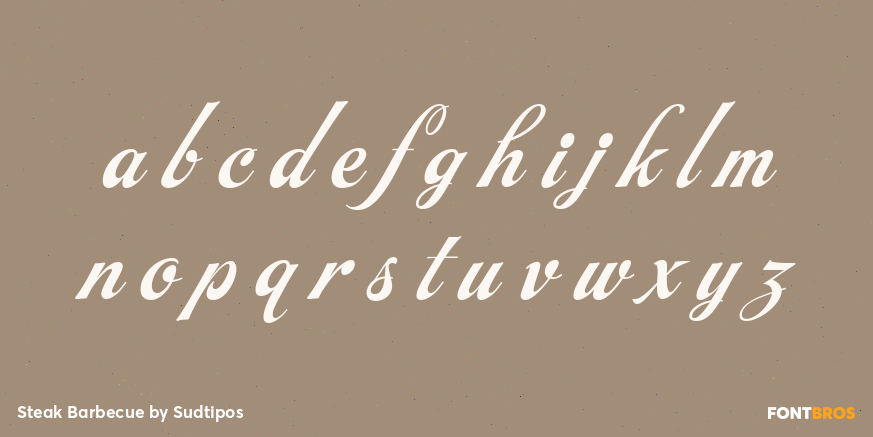 Steak Barbecue Font Poster #1