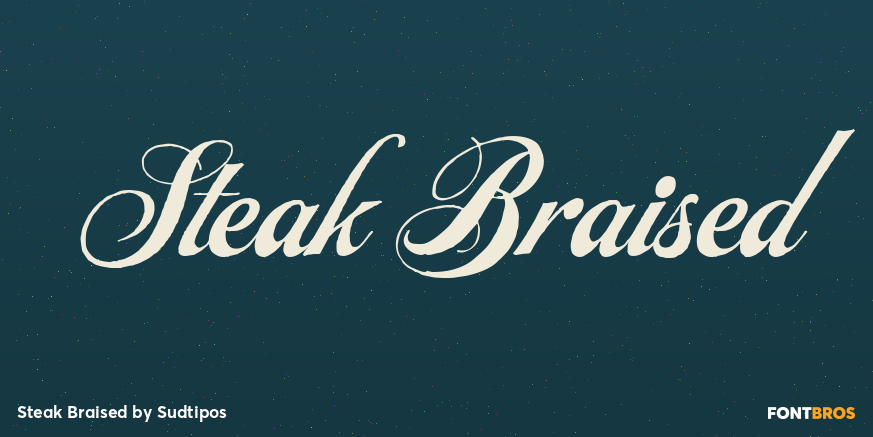 Steak Braised Font Poster #1