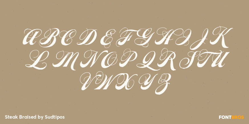 Steak Braised Font Poster #2