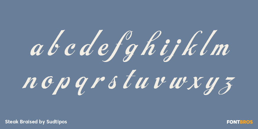 Steak Braised Font Poster #3