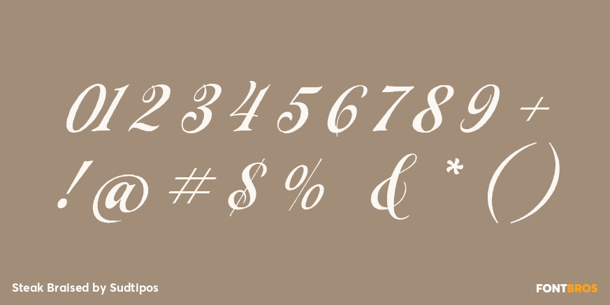 Steak Braised Font Poster #4