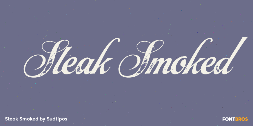 Steak Smoked Font Poster #1
