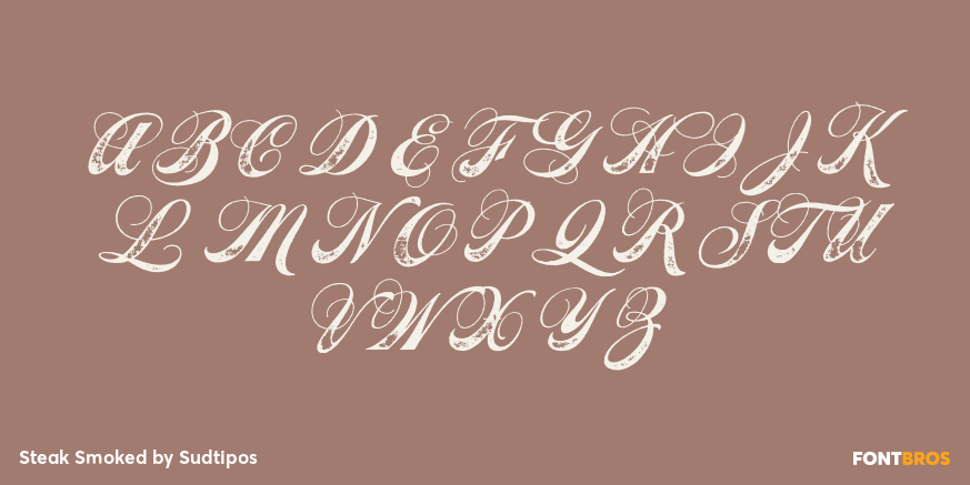 Steak Smoked Font Poster #2
