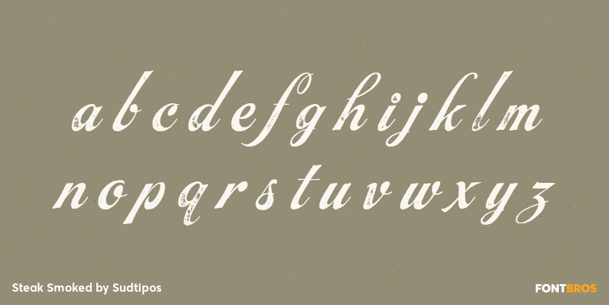 Steak Smoked Font Poster #3
