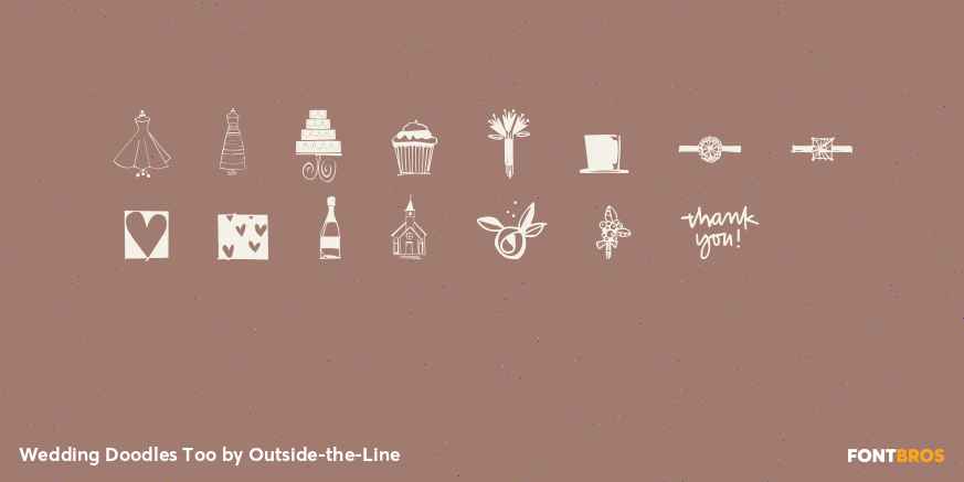 Wedding Doodles Too Font Poster #2