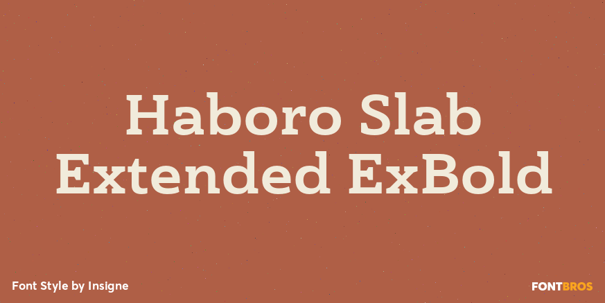 Haboro Slab Extended ExBold Font Poster #1