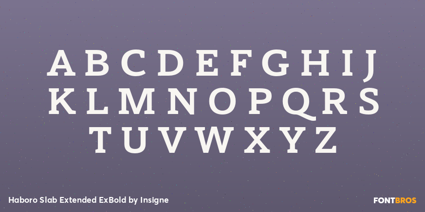 Haboro Slab Extended ExBold Font Poster #1