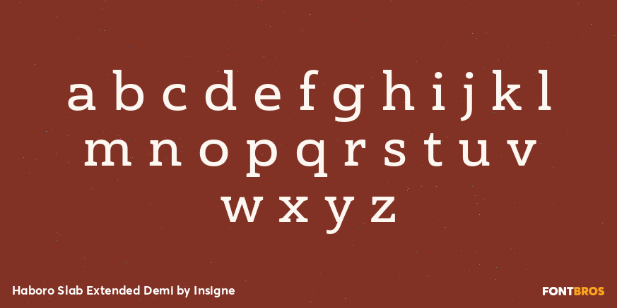 Haboro Slab Extended Demi Font Poster #3