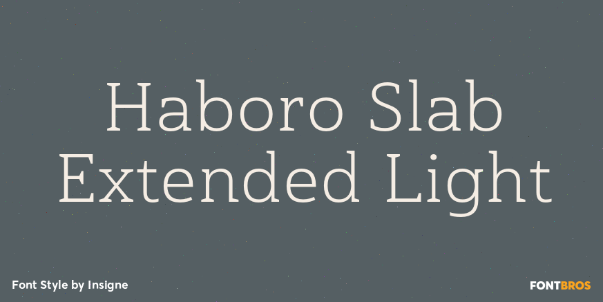 Haboro Slab Extended Light Font Poster #1