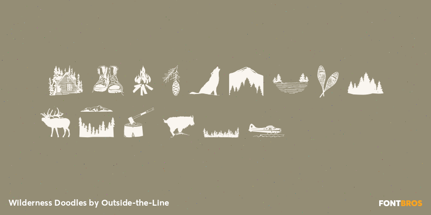 Wilderness Doodles Font Poster #2