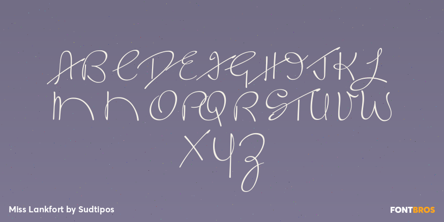 Miss Lankfort Font Poster #2