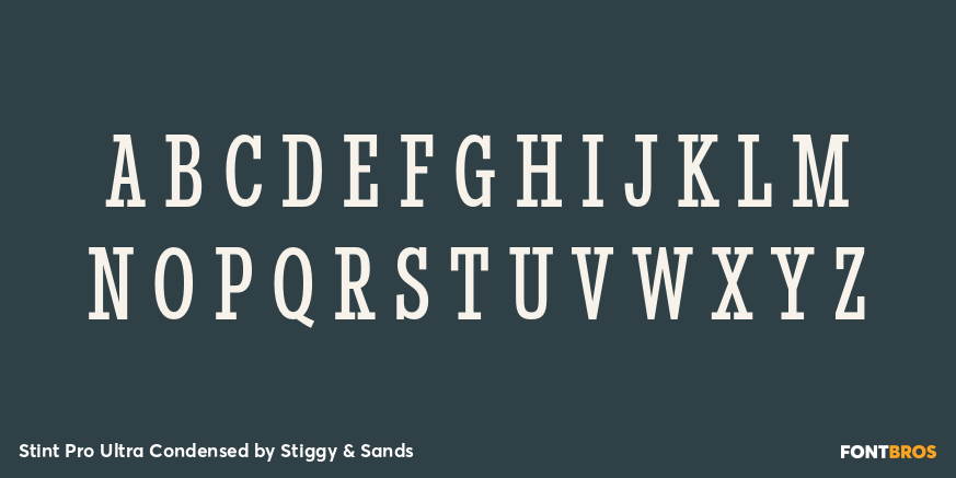 Stint Pro Ultra Condensed Font Poster #2