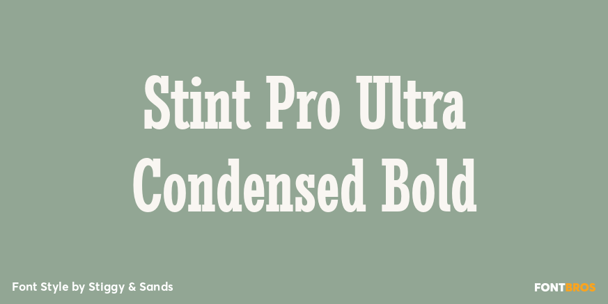 Stint Pro Ultra Condensed Bold Font Poster #1