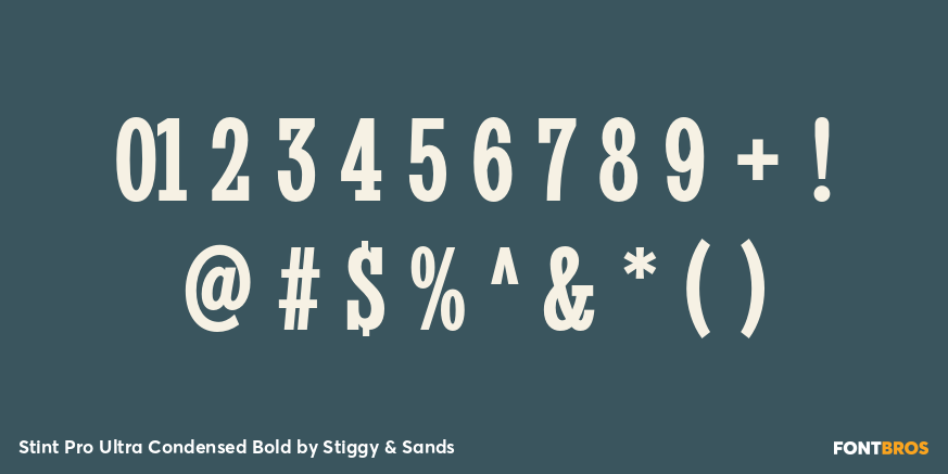 Stint Pro Ultra Condensed Bold Font Poster #4