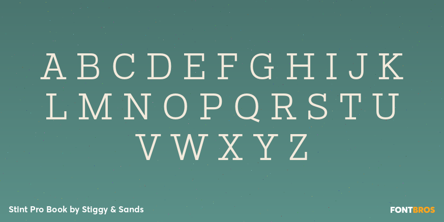 Stint Pro Book Font Poster #1