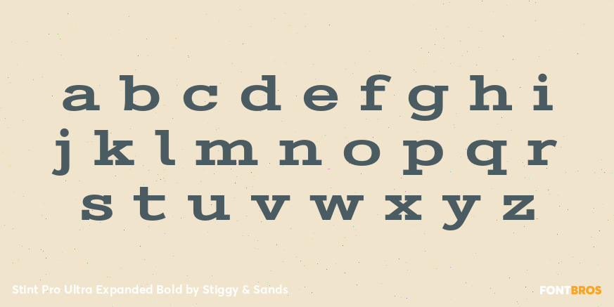 Stint Pro Ultra Expanded Bold Font Poster #3