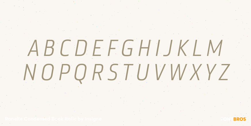 Ranelte Condensed Book Italic Font Poster #1