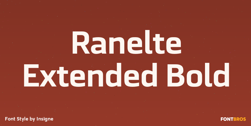 Ranelte Extended Bold Font Poster #1