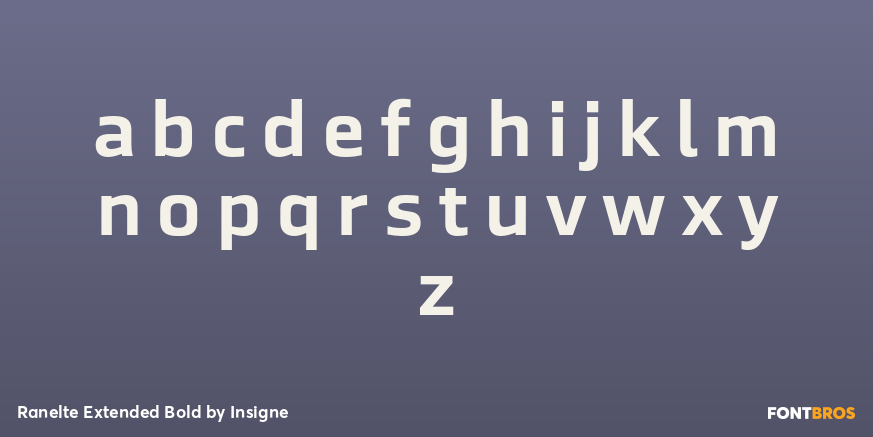 Ranelte Extended Bold Font Poster #1