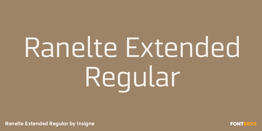 Ranelte Extended Regular Font Poster #1