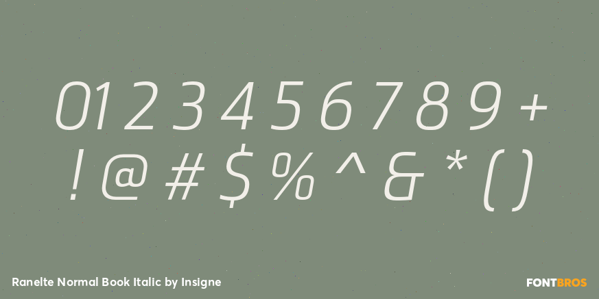 Ranelte Normal Book Italic Font Poster #4