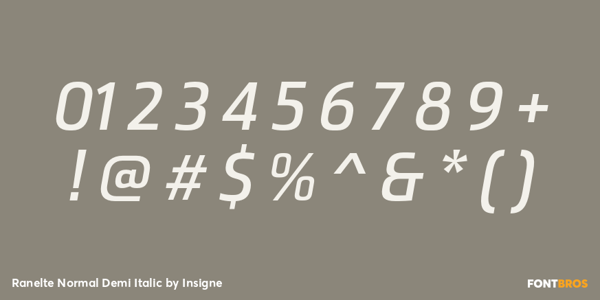 Ranelte Normal Demi Italic Font Poster #4