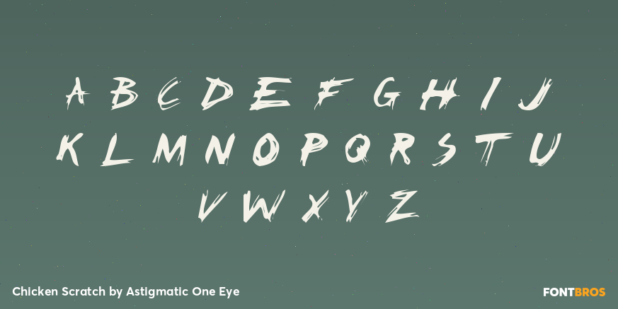 Chicken Scratch Font Poster #2