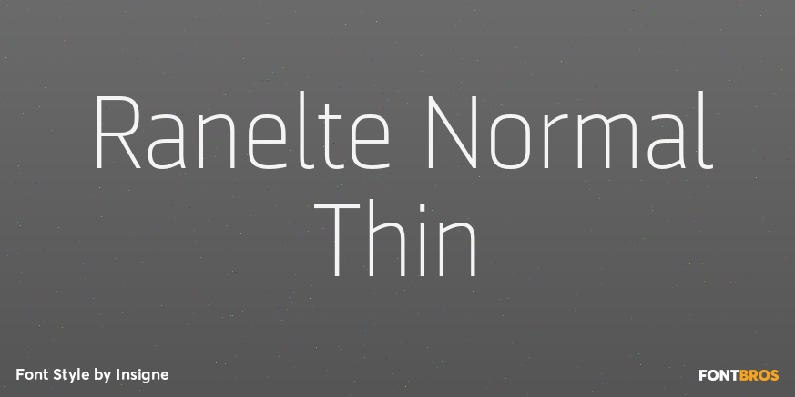 Ranelte Normal Thin Font Poster #1
