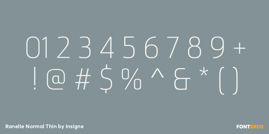 Ranelte Normal Thin Font Poster #1