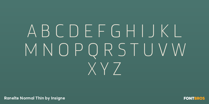 Ranelte Normal Thin Font Poster #1