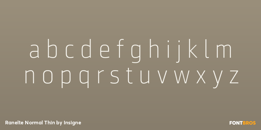 Ranelte Normal Thin Font Poster #1