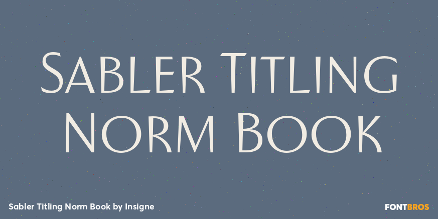Sabler Titling Norm Book Font Poster #1