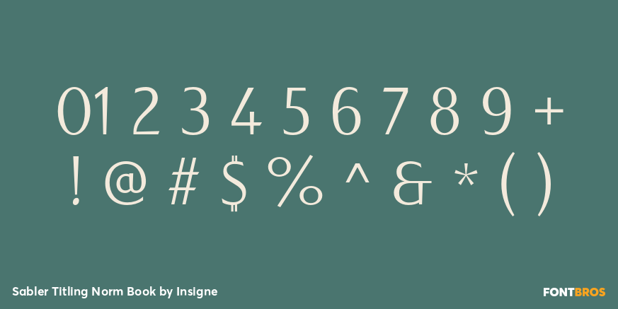 Sabler Titling Norm Book Font Poster #4
