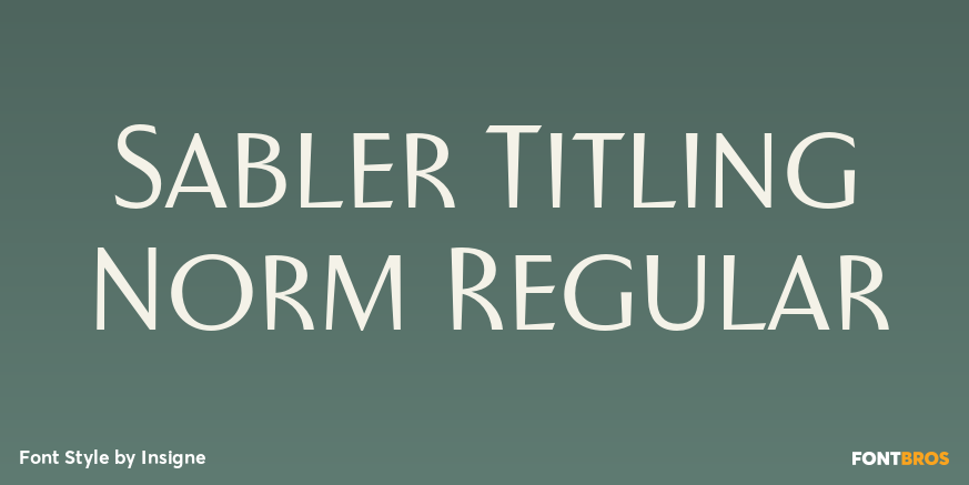 Sabler Titling Norm Regular Font Poster #1