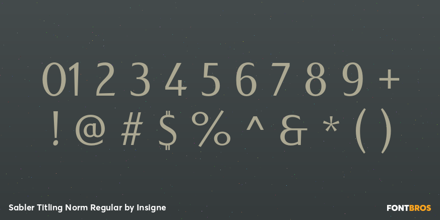 Sabler Titling Norm Regular Font Poster #1